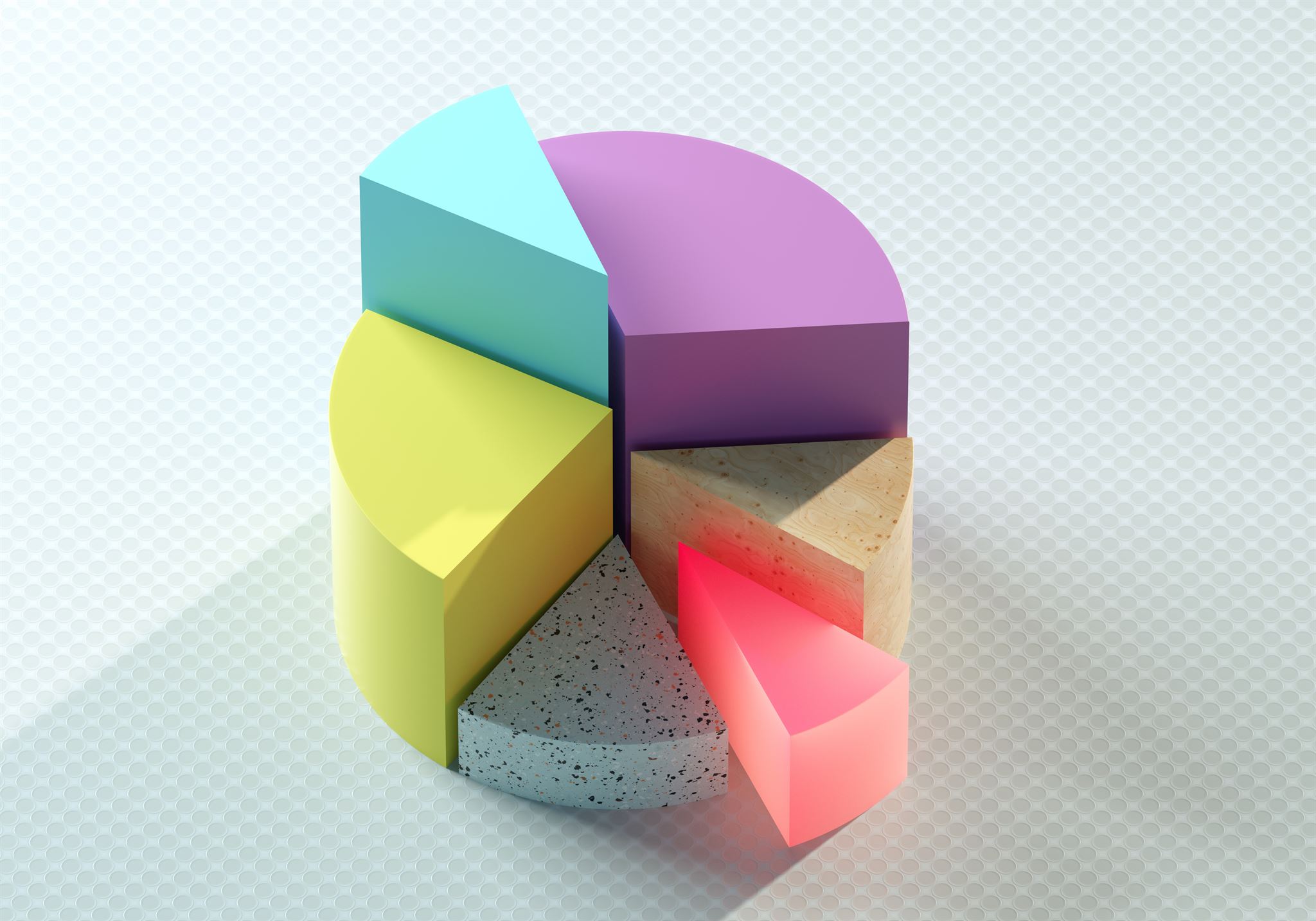 Detailed case status pie chart